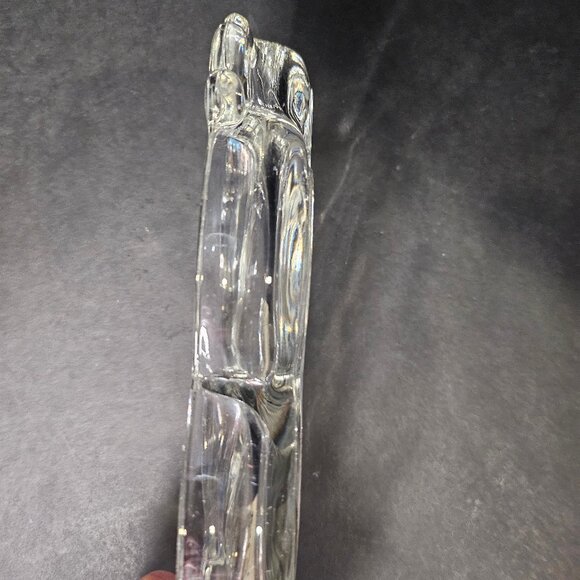 1939-55 Duncan and Miller Canterbury Clear Teardrop Glass Divided Serving Dish - Picture 5 of 10